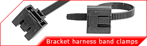 Bracket harness band clamps