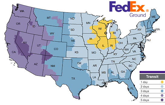 Fedex Ground map