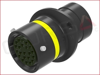 AS 22 Position Flange Recept., Keying A = Yellow