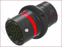 AS 22 Position Flange Recept., Keying N = Red