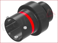 AS 22 Position Inline Recept., Keying N = Red