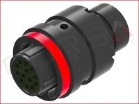 AS 13 Position Plug, Keying N = Red